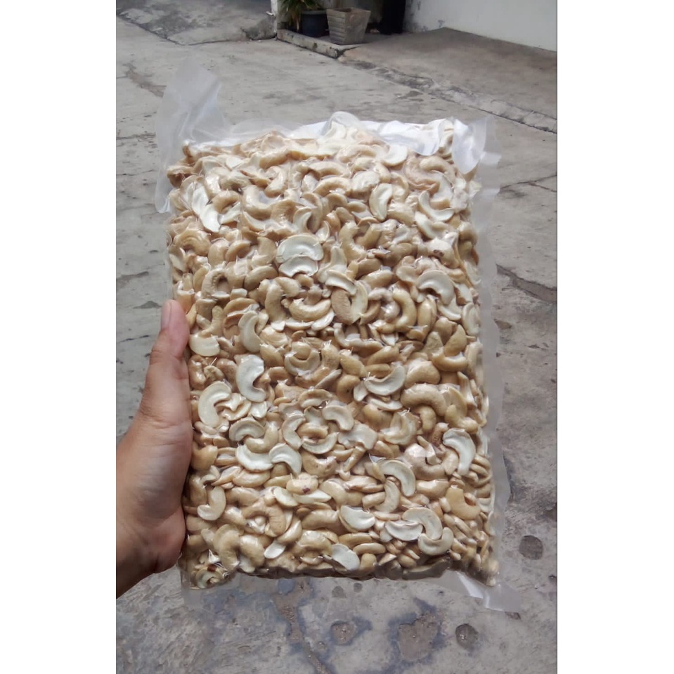 Kacang Mede Mentah Pecahan Belah 2 Grade WS - 1 KG (Raw Cashew Nuts Split Half)-2